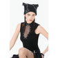 Dark in Love Punk Coffin Mesh Panel Top