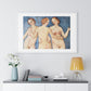 Nude Vintage Art 'The Three Graces' (circa 1509) by Bernardino Pinturicchio, from the Original, Framed Art Print