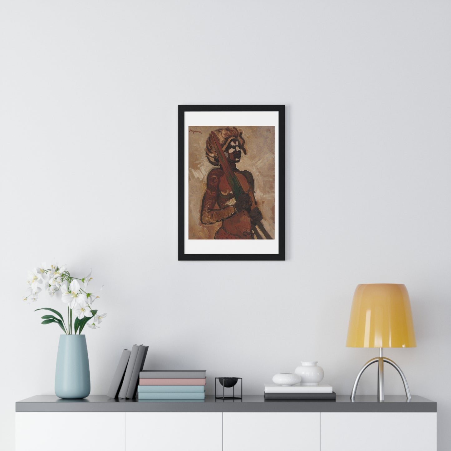 Black Warrior (1940) by Cyprián Majerník, from the Original, Framed Art Print