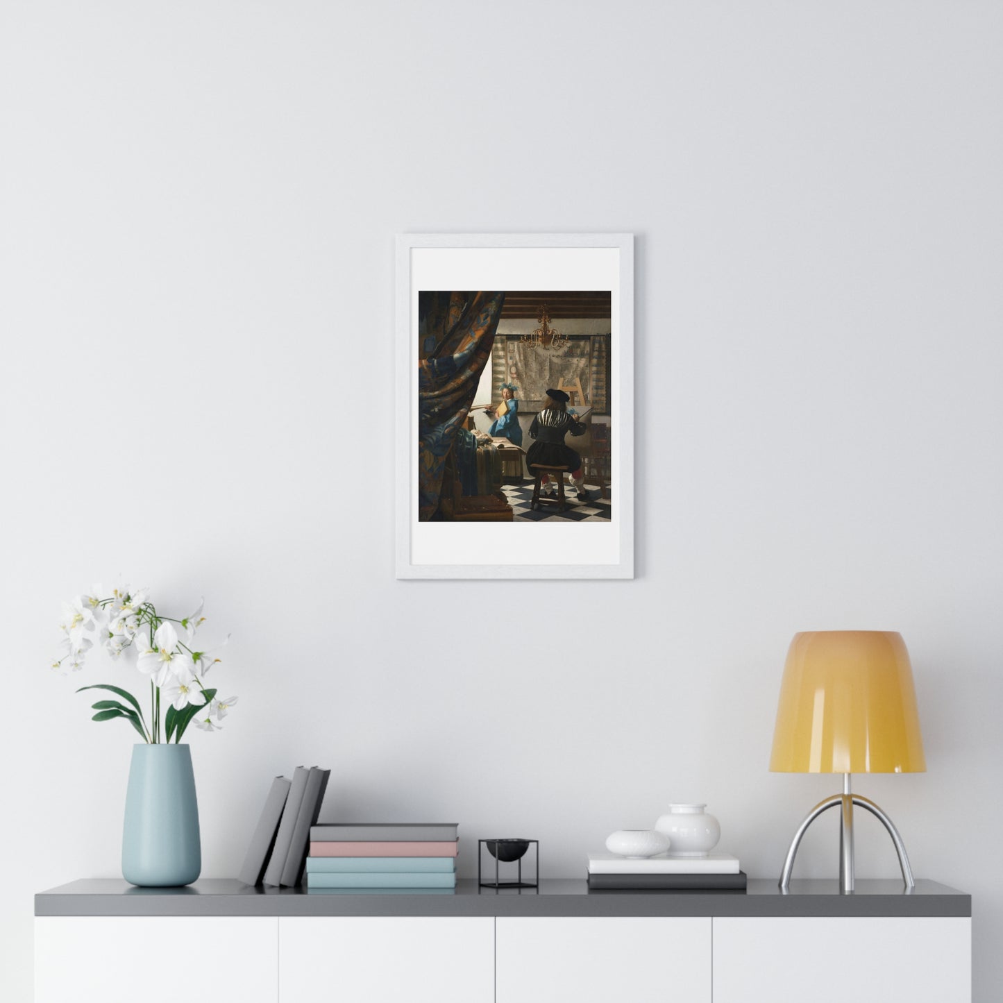 The Allegory of Painting (1666 –1668) by Johannes Vermeer, from the Original, Framed Art Print