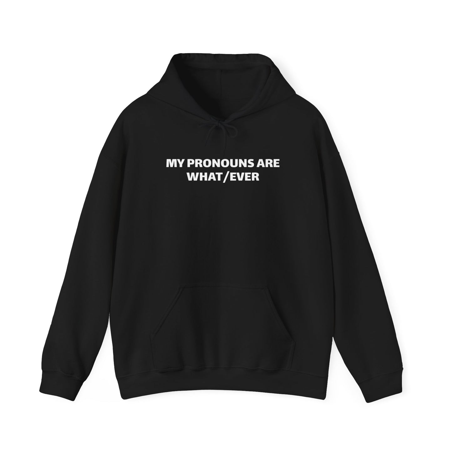 My Pronouns Are What/Ever Heavy Blend™ Hooded Sweatshirt