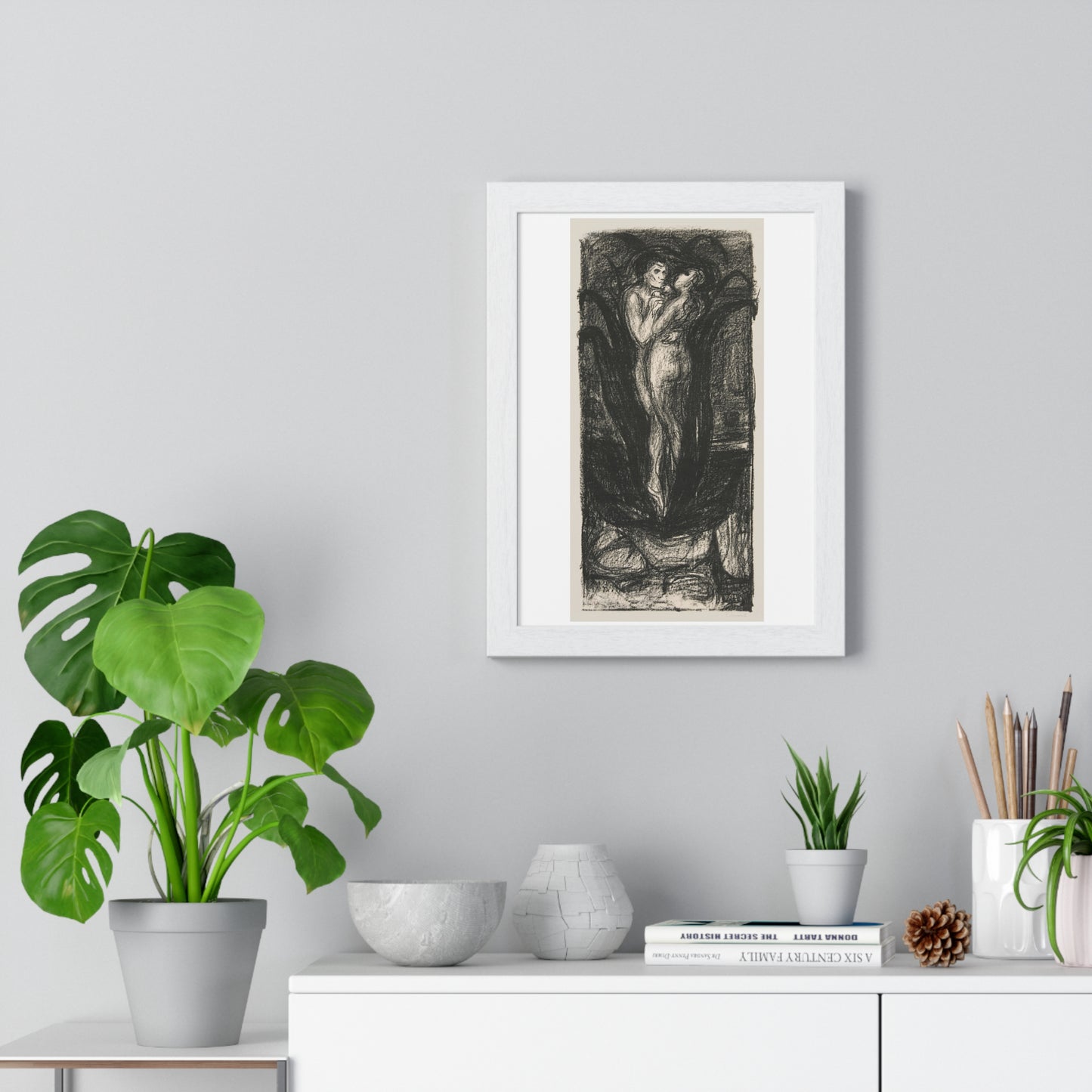 The Flower of Love 'Die Blume der Liebe' (1896) by Edvard Munch, from the Original, Framed Art Print