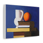 Arrangement with White Jug, Orange and Book (1932–1933) by Vilhelm Lundstrom Printed on Satin Canvas