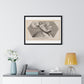 God Schept de Zon en de Maan (1626) by Francesco Villamena and Rafaël, from the Original, Framed Art Print
