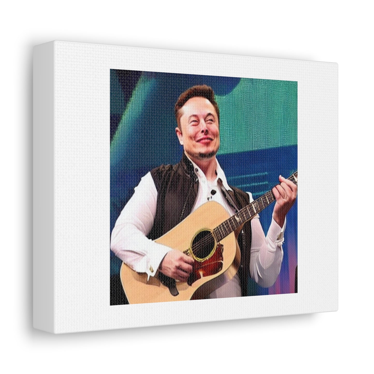 Elon Musk as a Mexican Mariachi 'Designed by AI' Art Print on Canvas