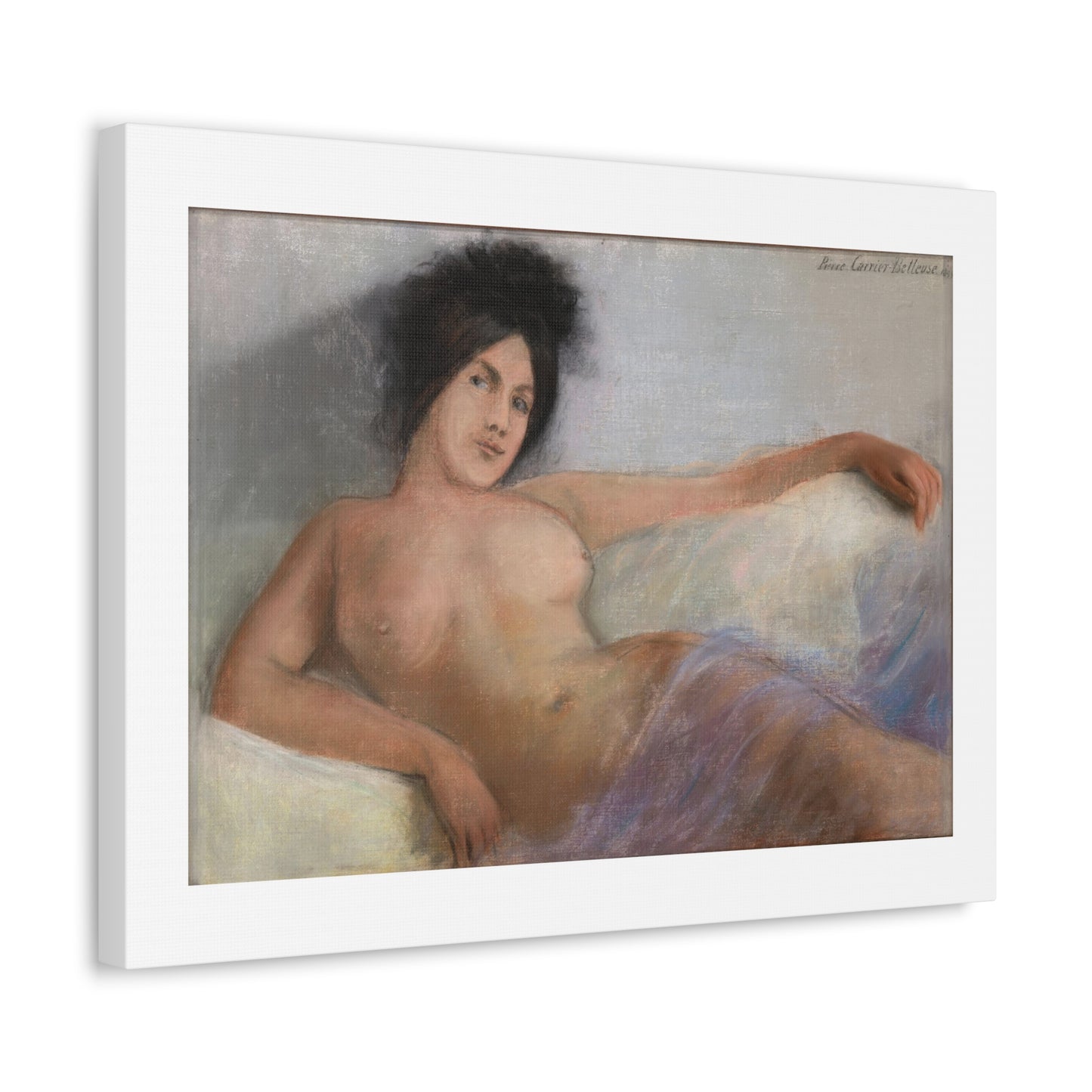 Reclining Model (1899) by Pierre Carrierbelleuse, from the Original, Art Print on Canvas