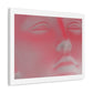 Pink Neon Head Art Print on Satin Canvas, Stretched