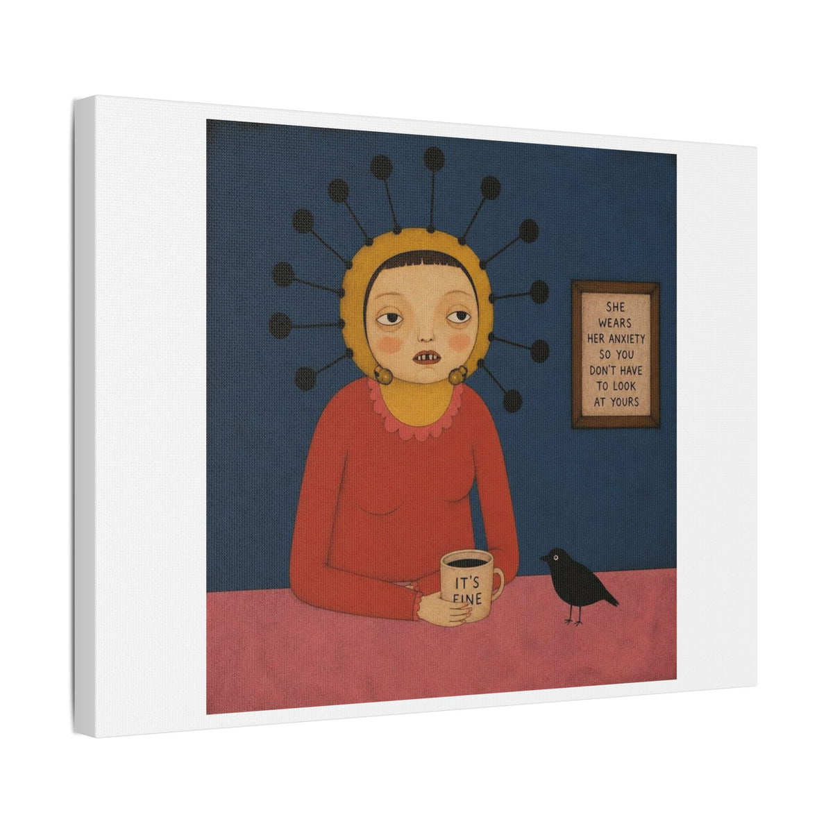 It's Fine IV, Cartoon Art Print on Canvas