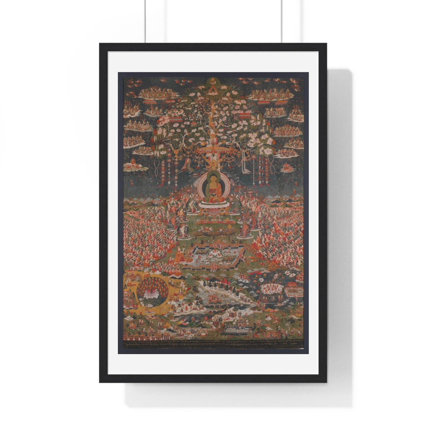 Amitabha or Infinite Light, the Buddha of the Western Pure Land 'Sukhavati' (circa 1700) Tibet, from the Original, Framed Art Print