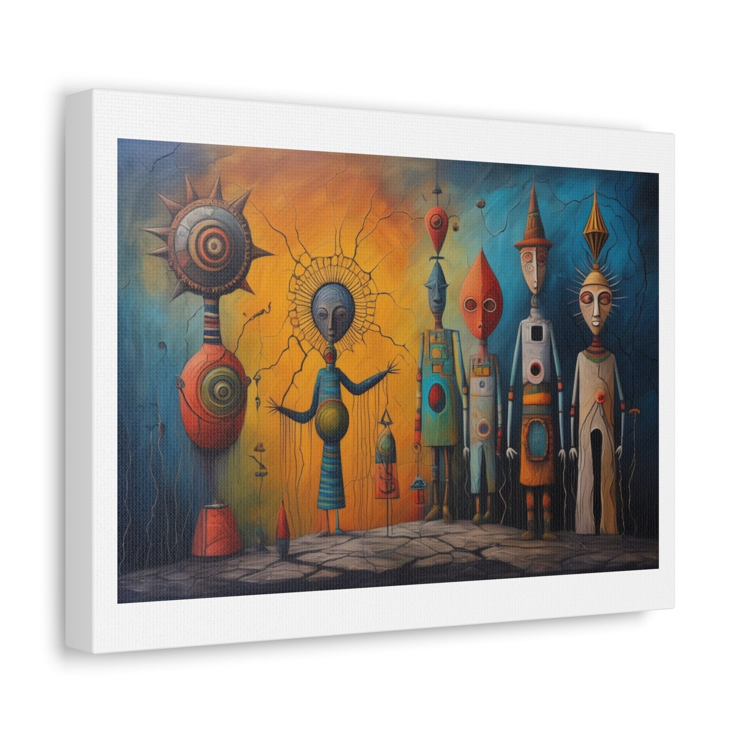 Puppet World of Shamans 'Designed by AI' Art Print on Canvas