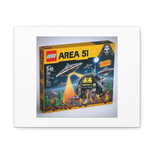 Area 51 Lego Set Photorealism 'Designed by AI' Art Print on Canvas