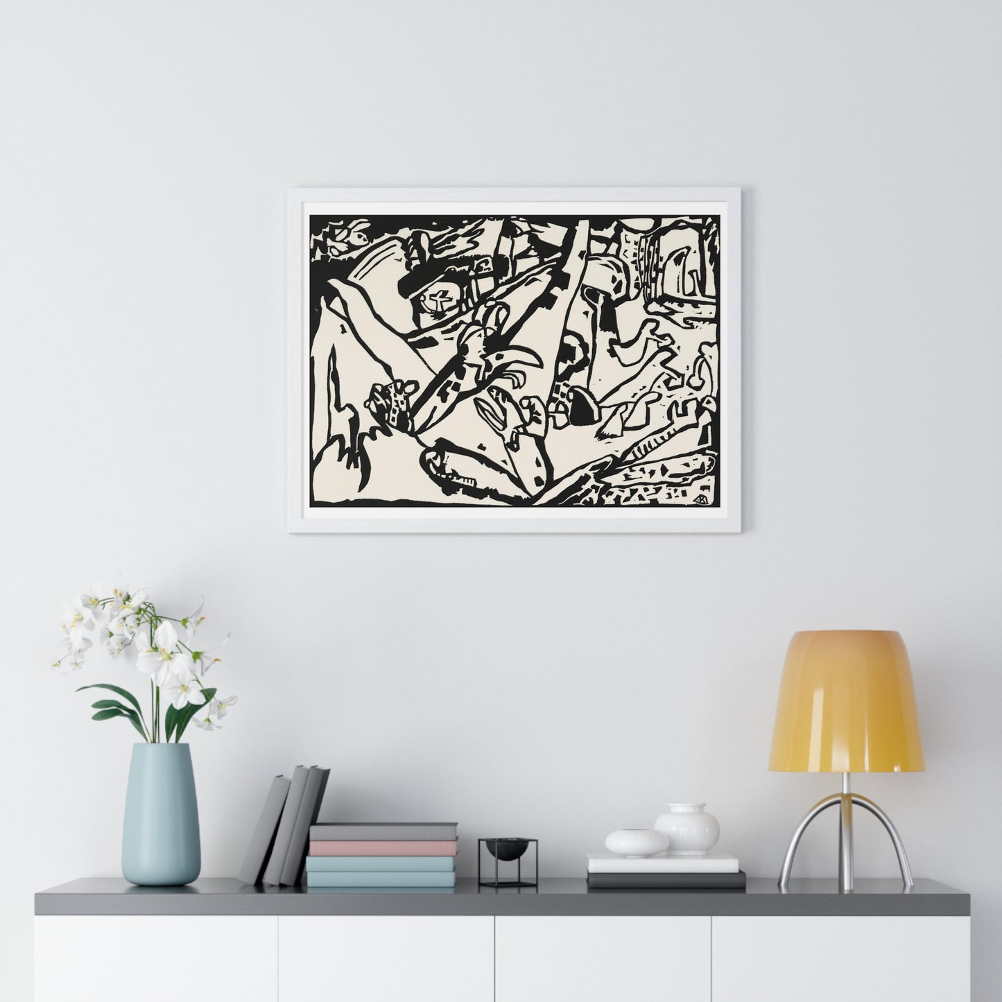 Composition 2 (1911) by Wassily Kandinsky from the Original, Framed Art Print