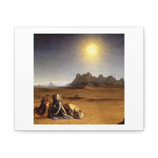 An Alien Desert Planet digital art 'Designed by AI' on Canvas