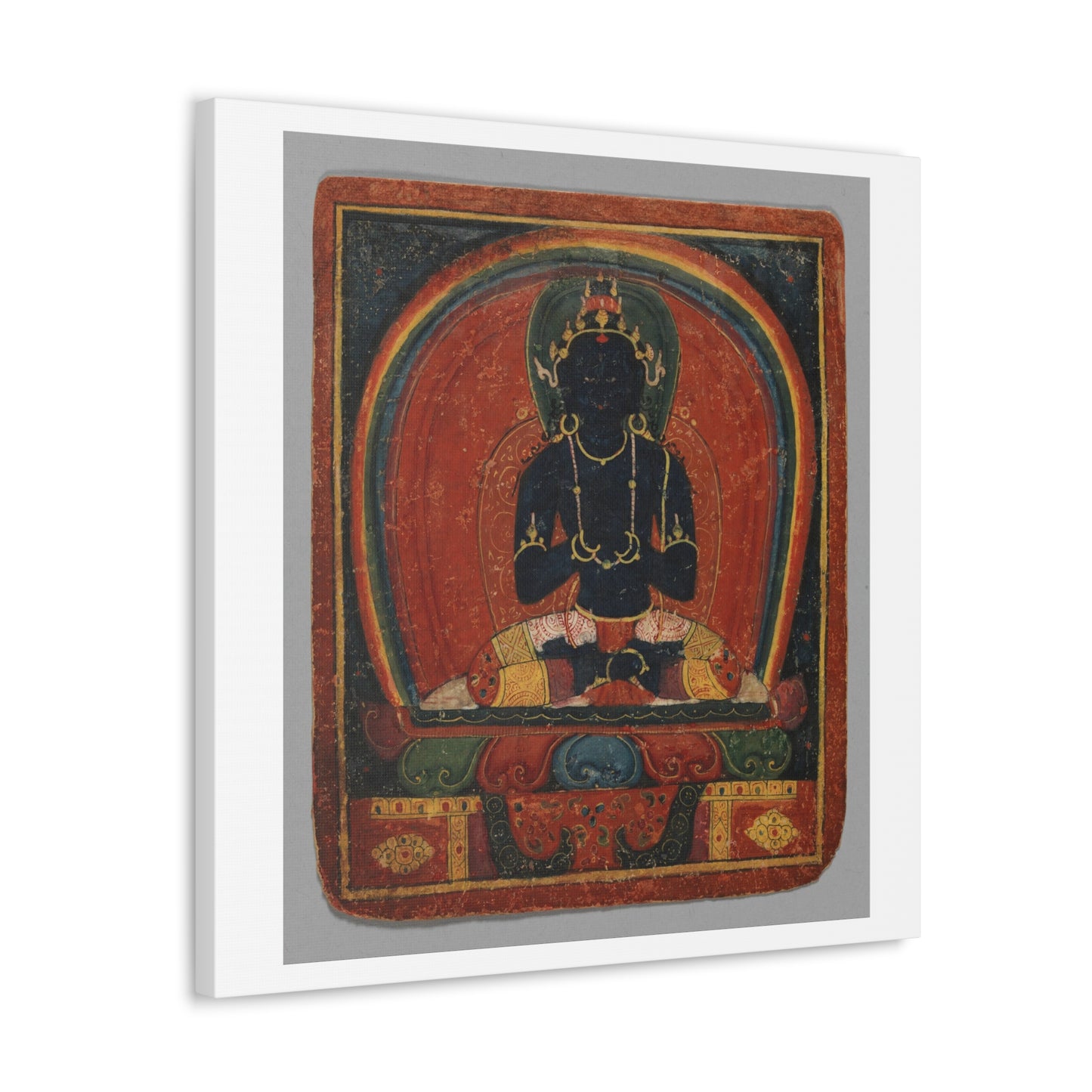 Initiation Card 'Tsakali' Samantabhadri (circa1420), Tibet, Art Print from the Original on Canvas