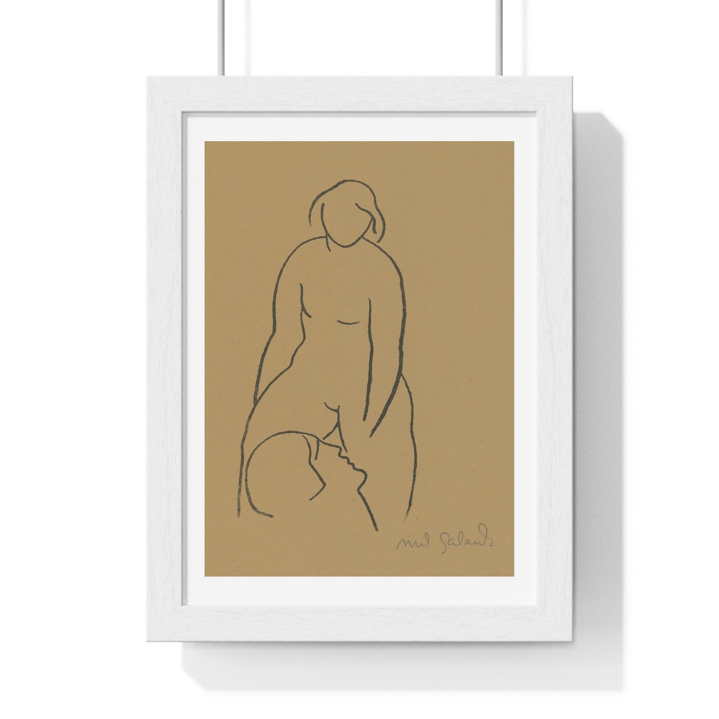 Lovers IV (1925) by Mikuláš Galanda, from the Original, Framed Art Print