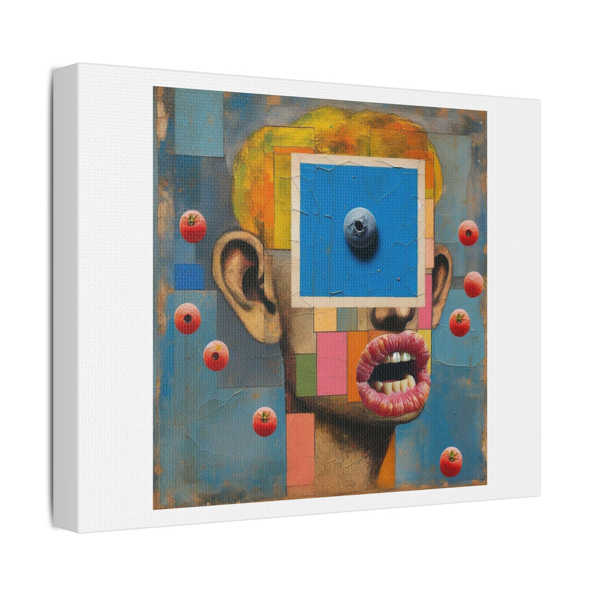 Twisted Portrait, Abstract Art Print on Canvas
