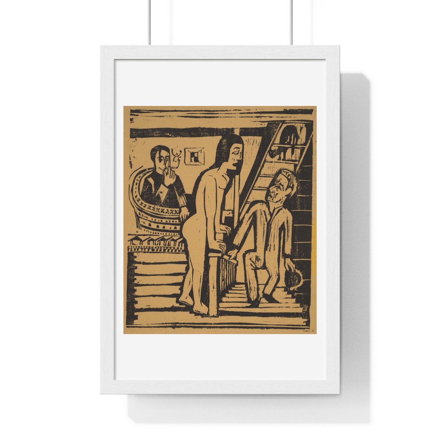The Visit (1923) by Ernst Ludwig Kirchner, from the Original, Framed Art Print