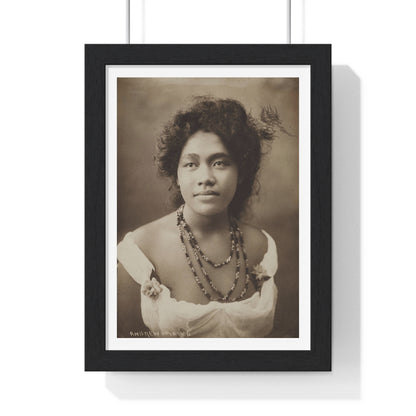 Portrait of a Young Samoan Woman (1906) by Thomas Andrew, from the Original, Framed Print