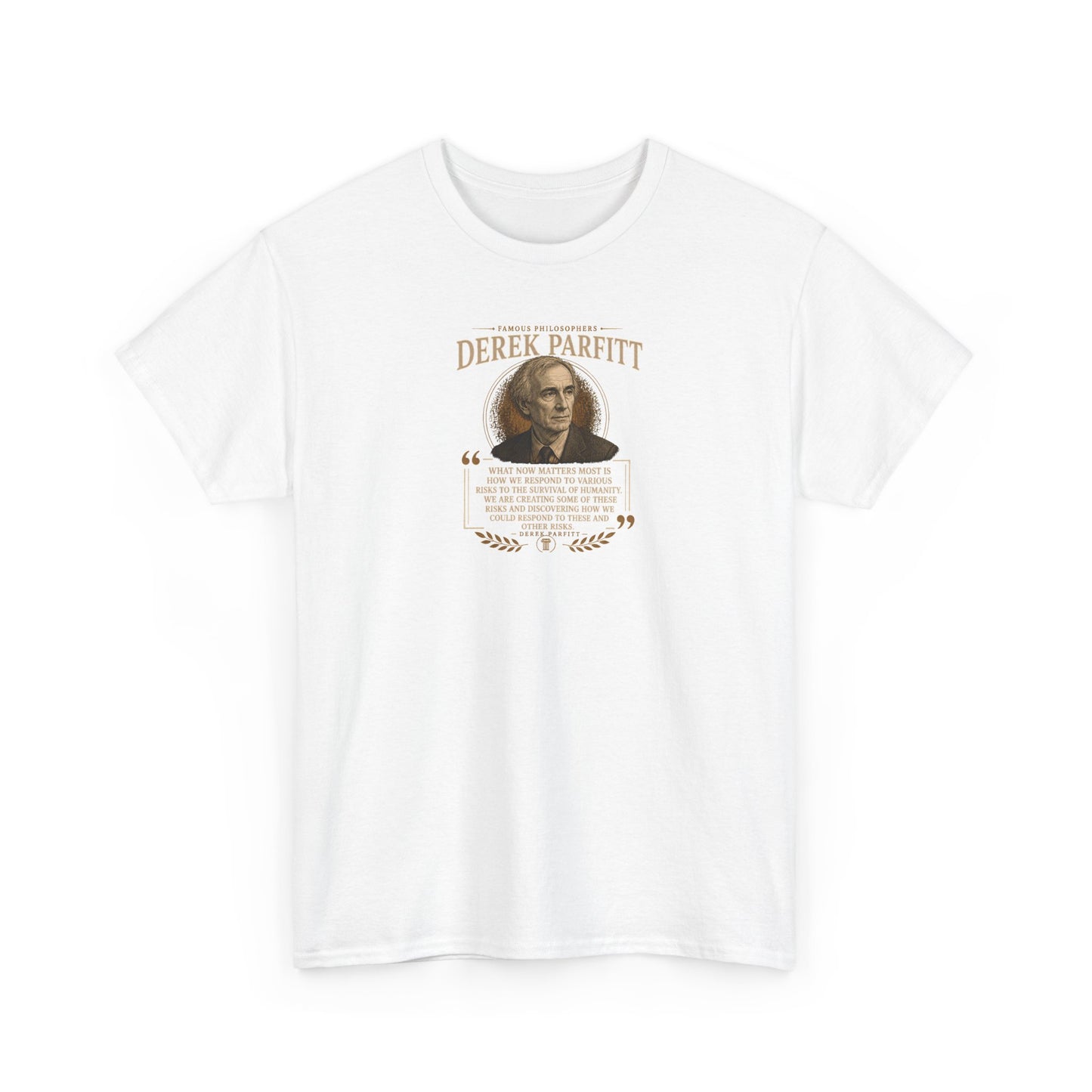 Derek Parfitt on Ethics and Risks to Society, Philosophy Tribute T-Shirt