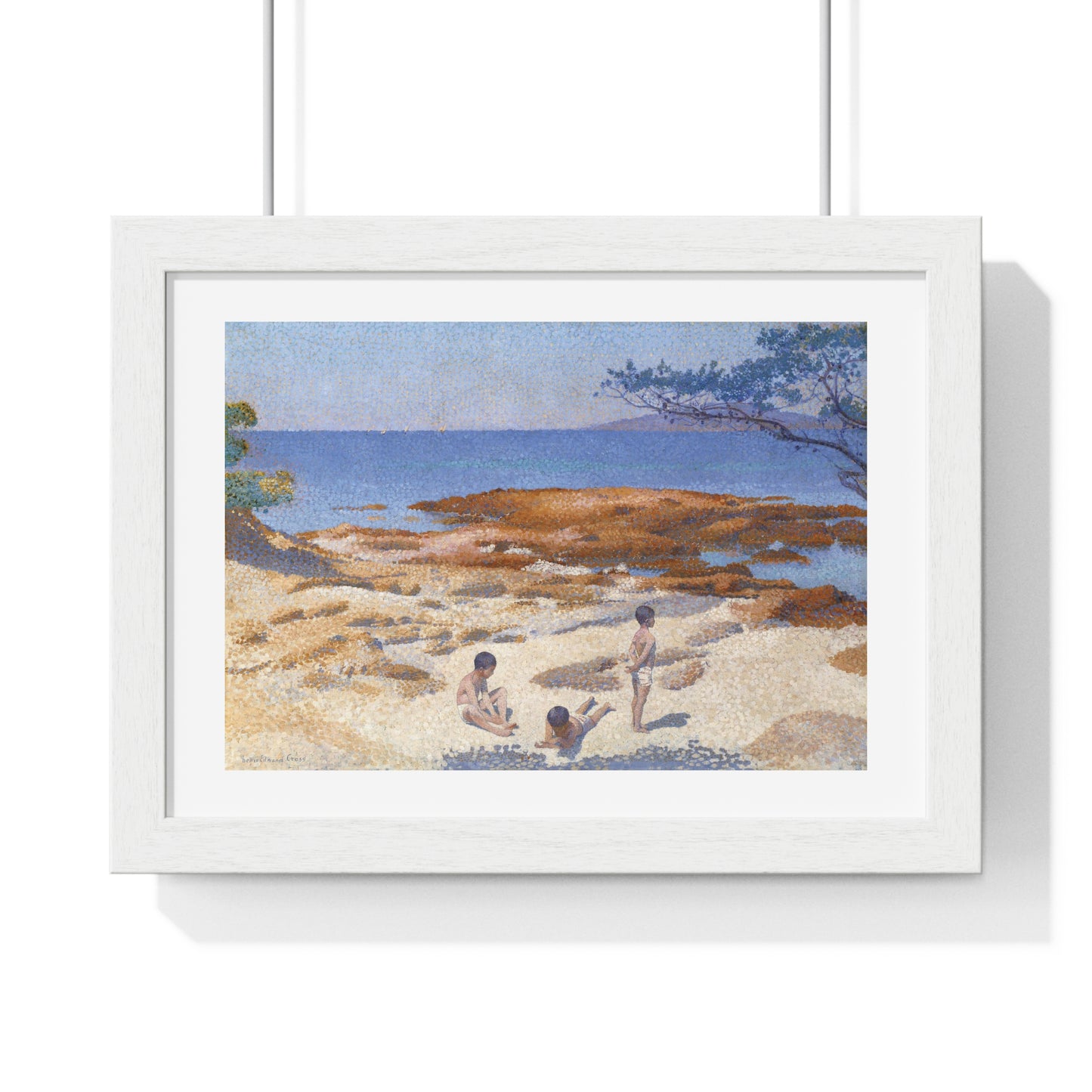 Beach at Cabasson (1891–1892) by Henri-Edmond Cross, from the Original, Framed Art Print