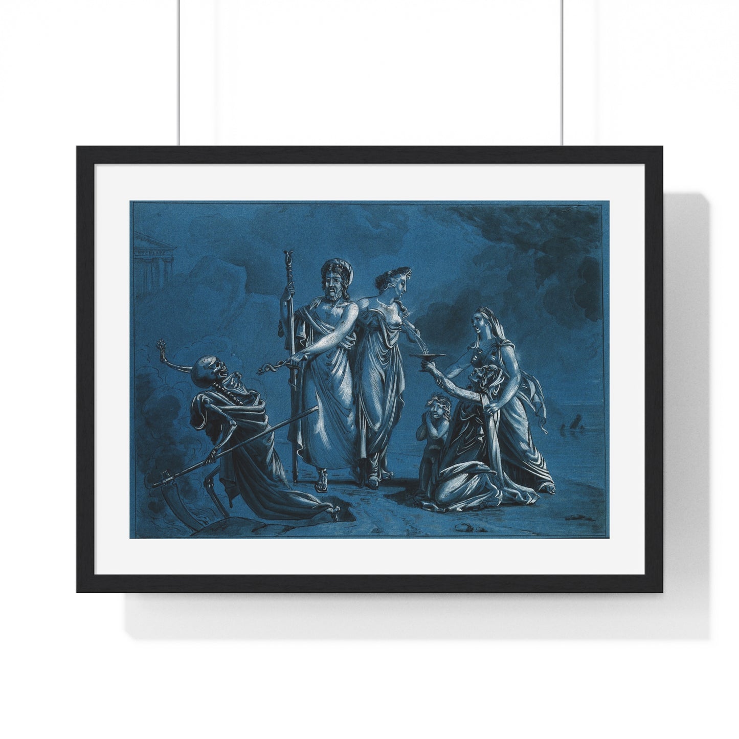 Aesculapius (Representing Medicine) Routing Death, Ceres Supplying Milk to the Starving (1822) from the Original, Framed Print