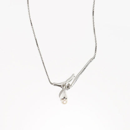 Simply Silver Plated Pearl Classic Necklace