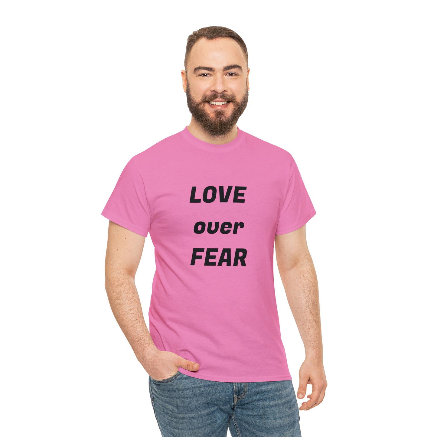 'Love Over Fear' Cotton T-Shirt