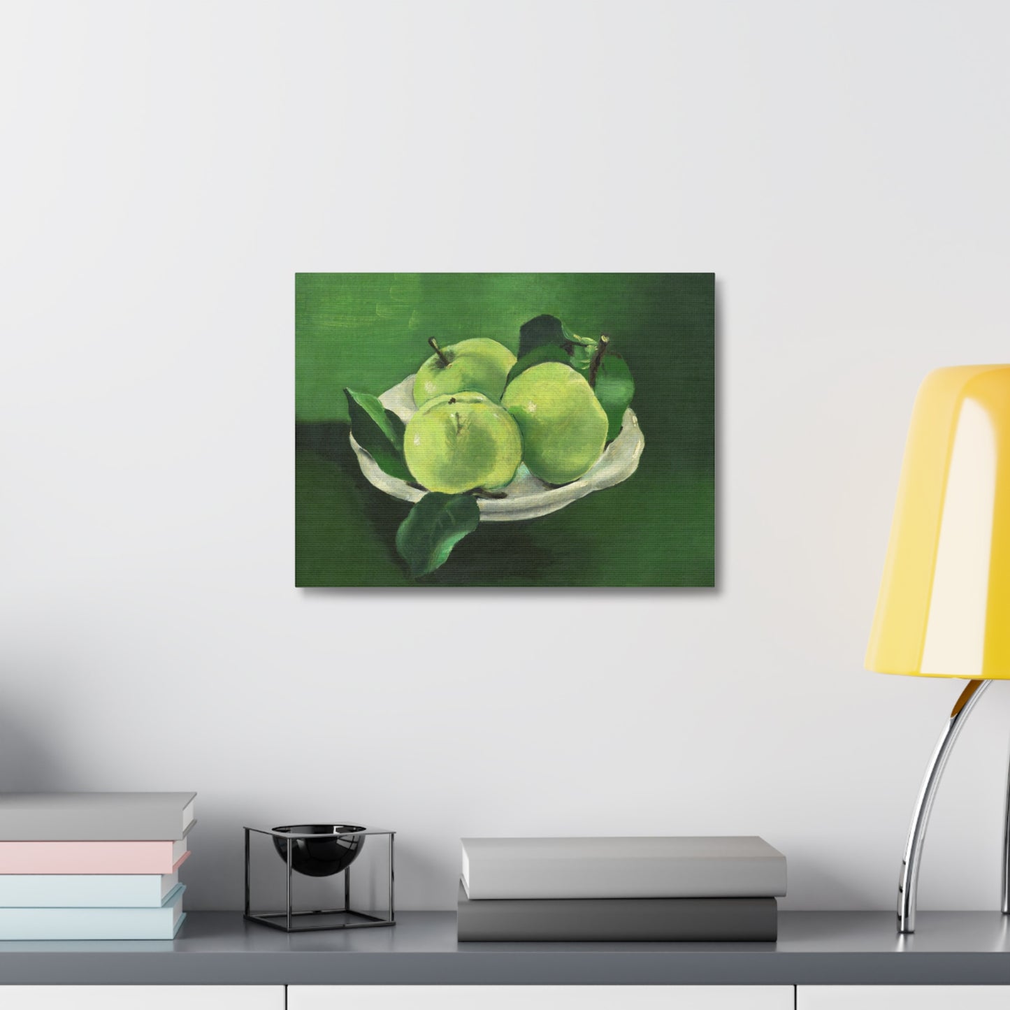 Still Life with Apples (1935) Oil Painting by Mikulas Galanda from the Original, Art Print on Satin Canvas