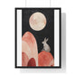 Bunny on the Moon 'Designed by AI' Wooden Framed Print