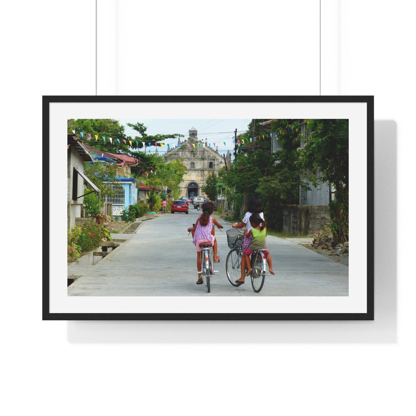 Street Scene, Philippines, Photographic Art, from the Original, Framed Print