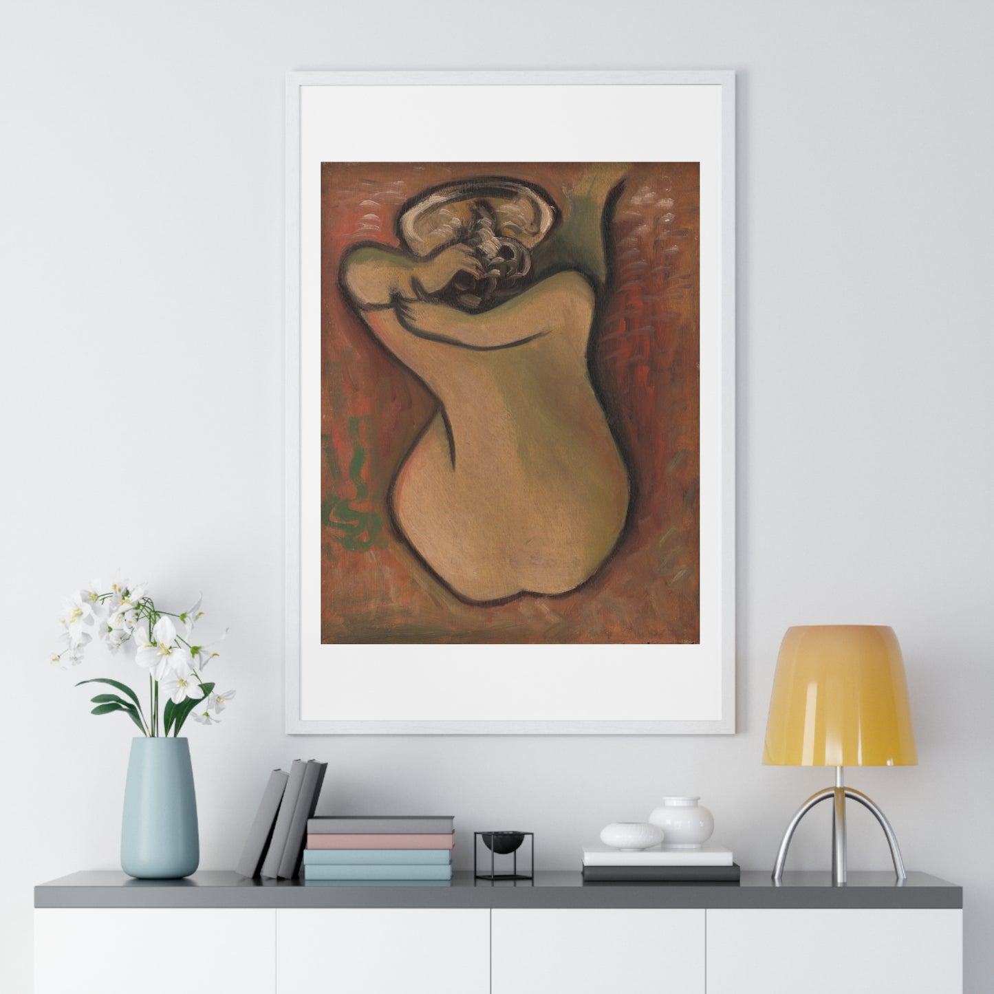 Woman Washing Herself (1930-1939) by Mikuláš Galanda, from the Original, Framed Art Print