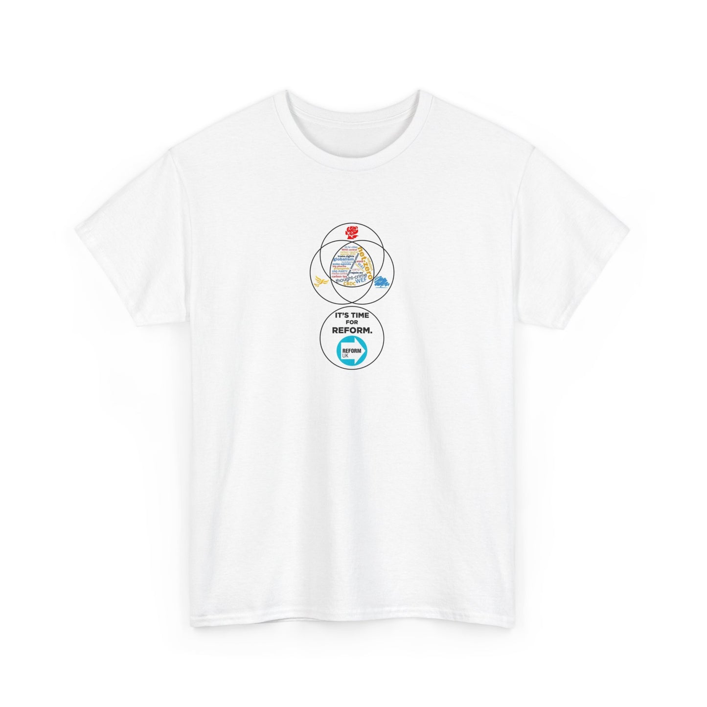 Reform Shop: Anti WEF, Vote Reform UK T-Shirt
