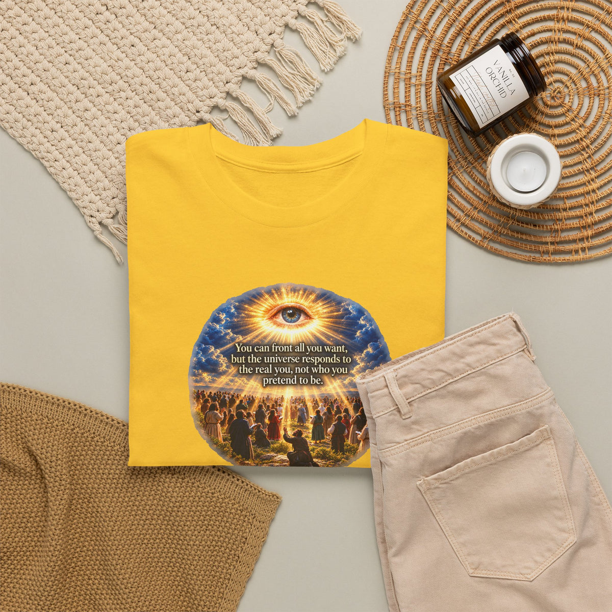The Universe Responds to the Real 'You' Mystic Eye Graphic T-Shirt