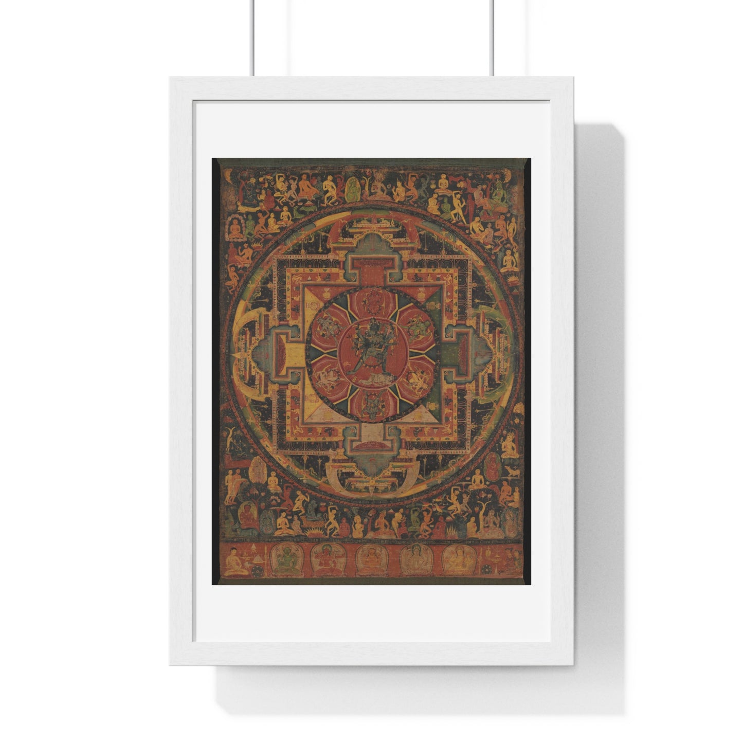 Chakrasamvara Mandala, Ritual Diagramme from Nepal (circa 1100), from the Original, Framed Art Print