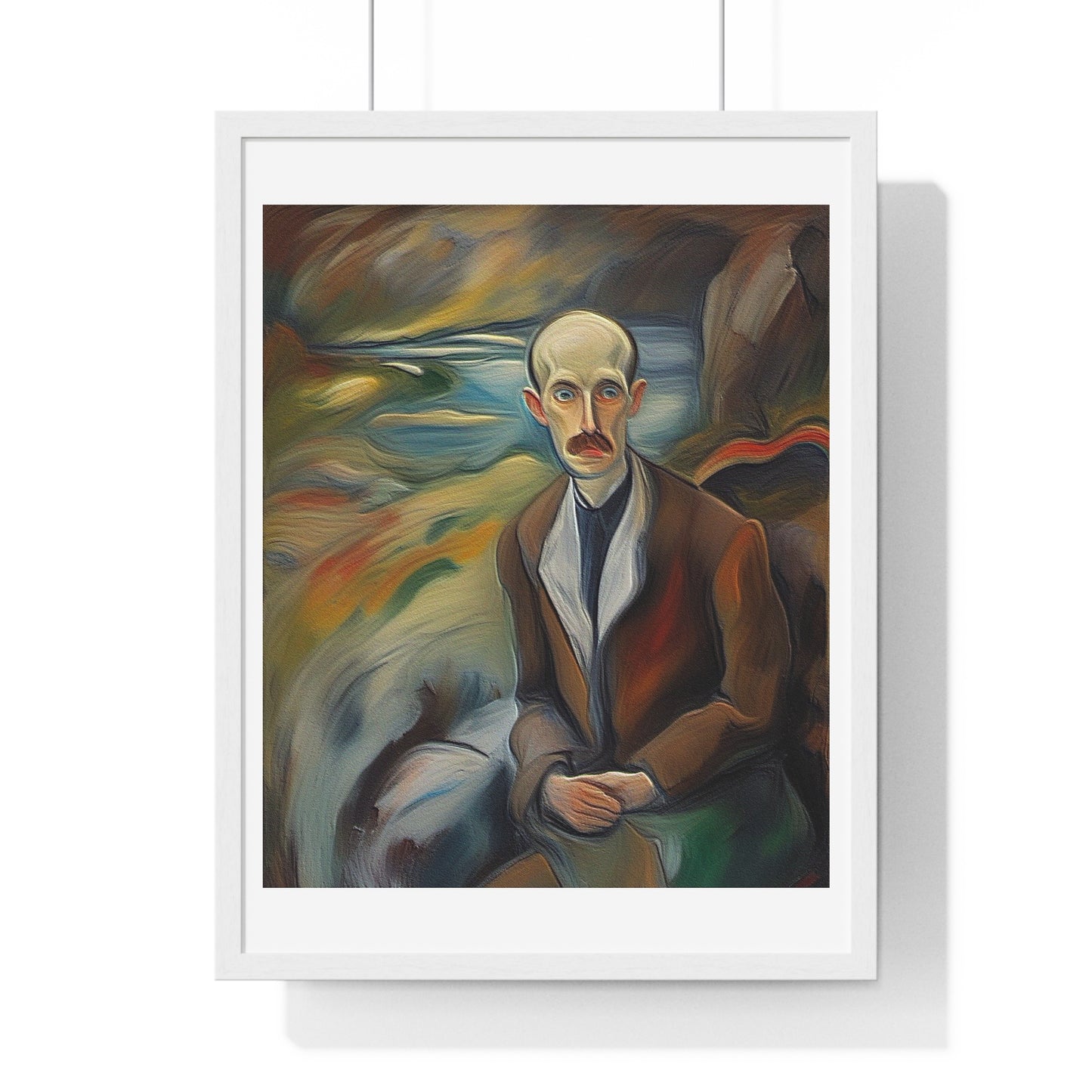 A Mind Adrift, Abstract Art 'Designed by AI', Framed Print