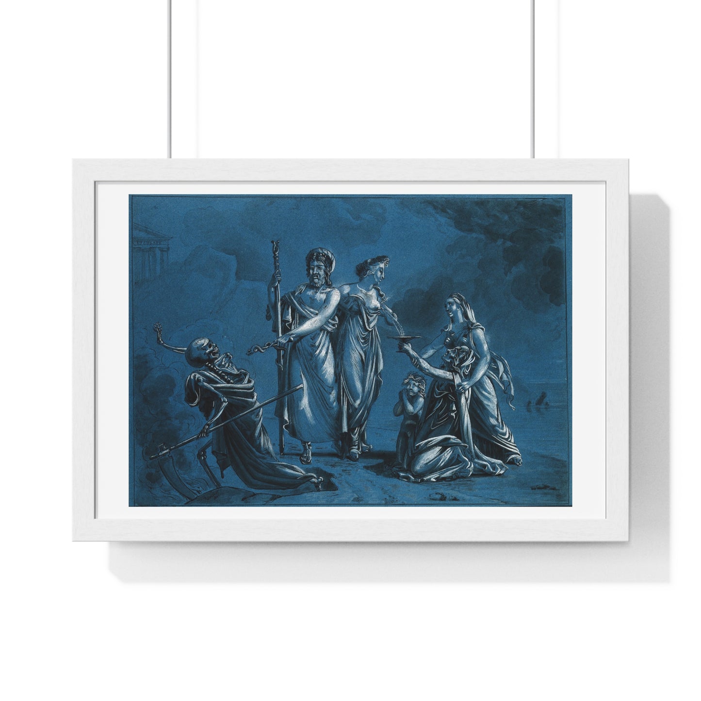 Aesculapius (Representing Medicine) Routing Death, Ceres Supplying Milk to the Starving (1822) from the Original, Framed Print