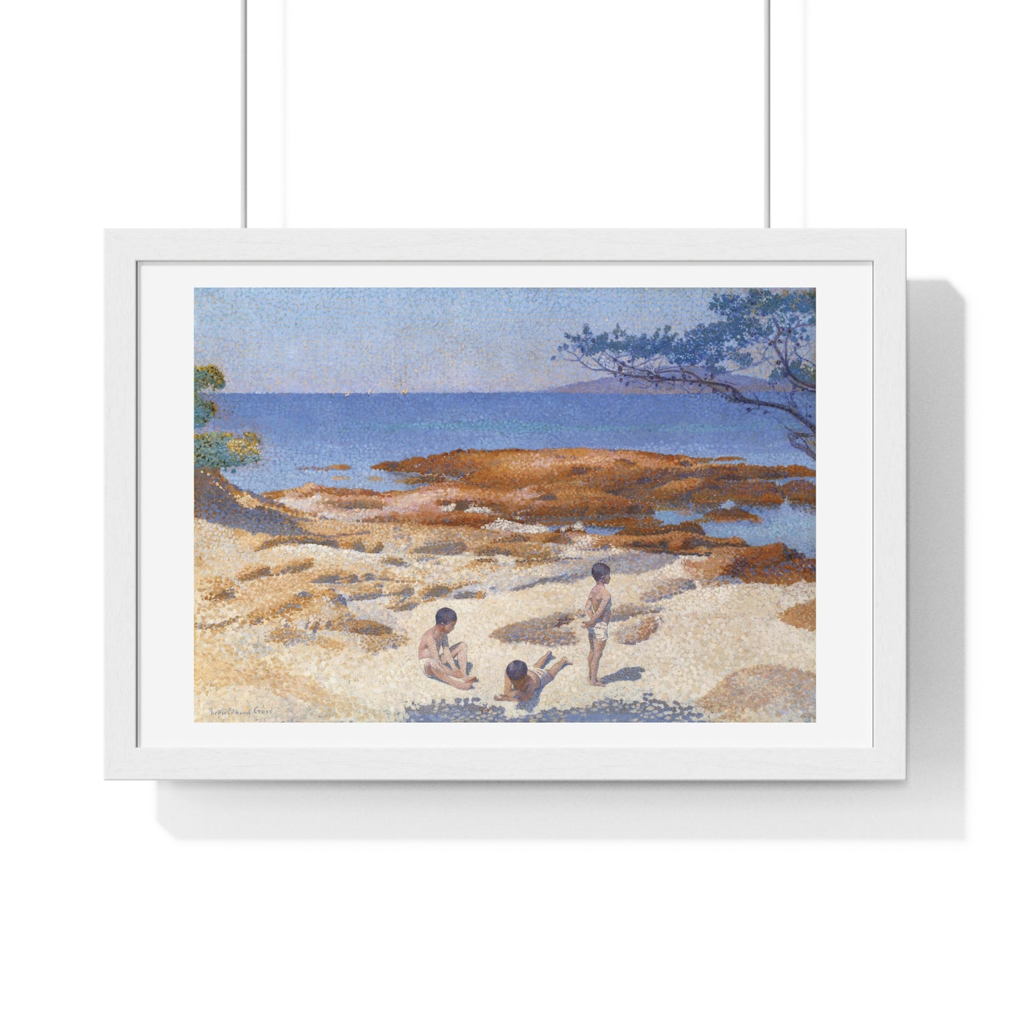 Beach at Cabasson (1891–1892) by Henri-Edmond Cross, from the Original, Framed Art Print