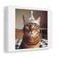 Protect Your Pet from Mind Control Rays and Evil Feline Geniuses 'Designed by AI' Art Print on Canvas