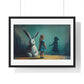 What the Rabbit Knew, the Girl Didn't 'Designed by AI' Framed Art Print