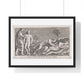 God Animates Adam and Operates on his Rib, Etching by Giovanni Leonetti after Carlo Cencioni after Nicola Pisano, Framed Print