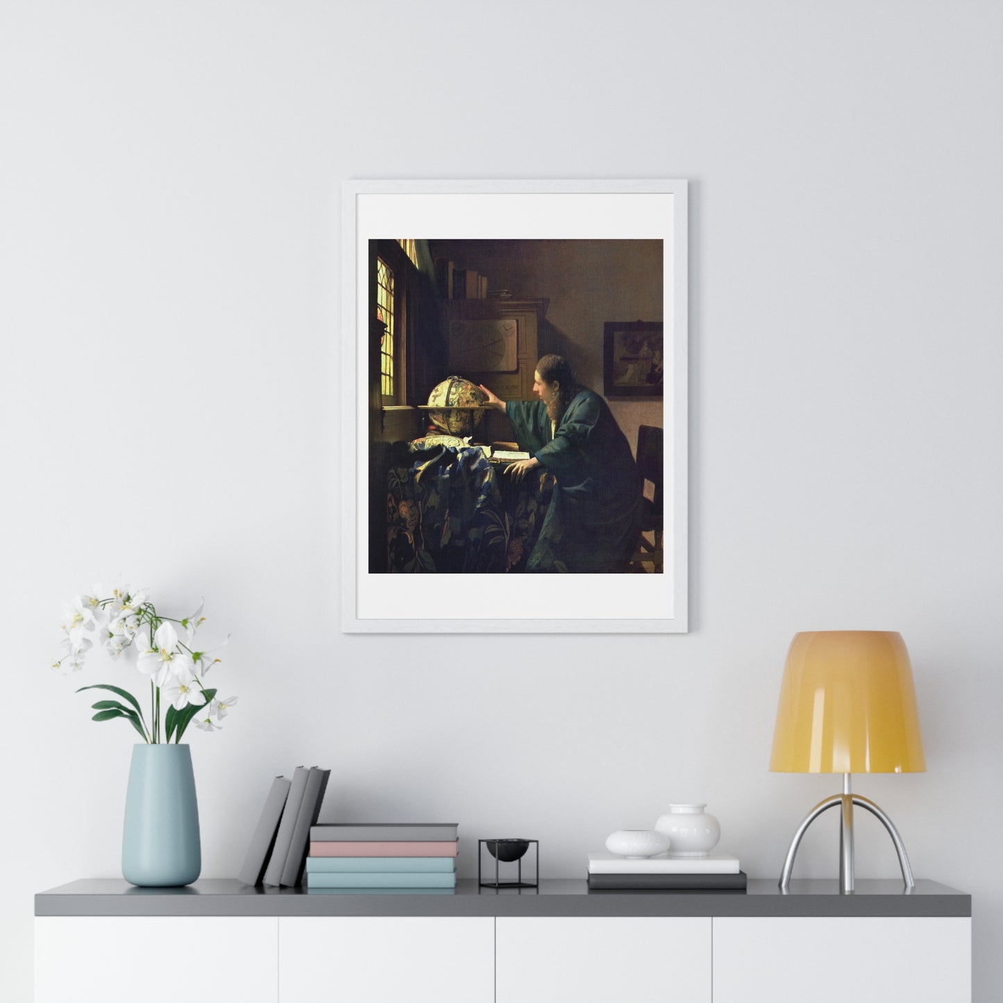 The Astronomer (circa 1668) by Johannes Vermeer, from the Original, Framed Art Print