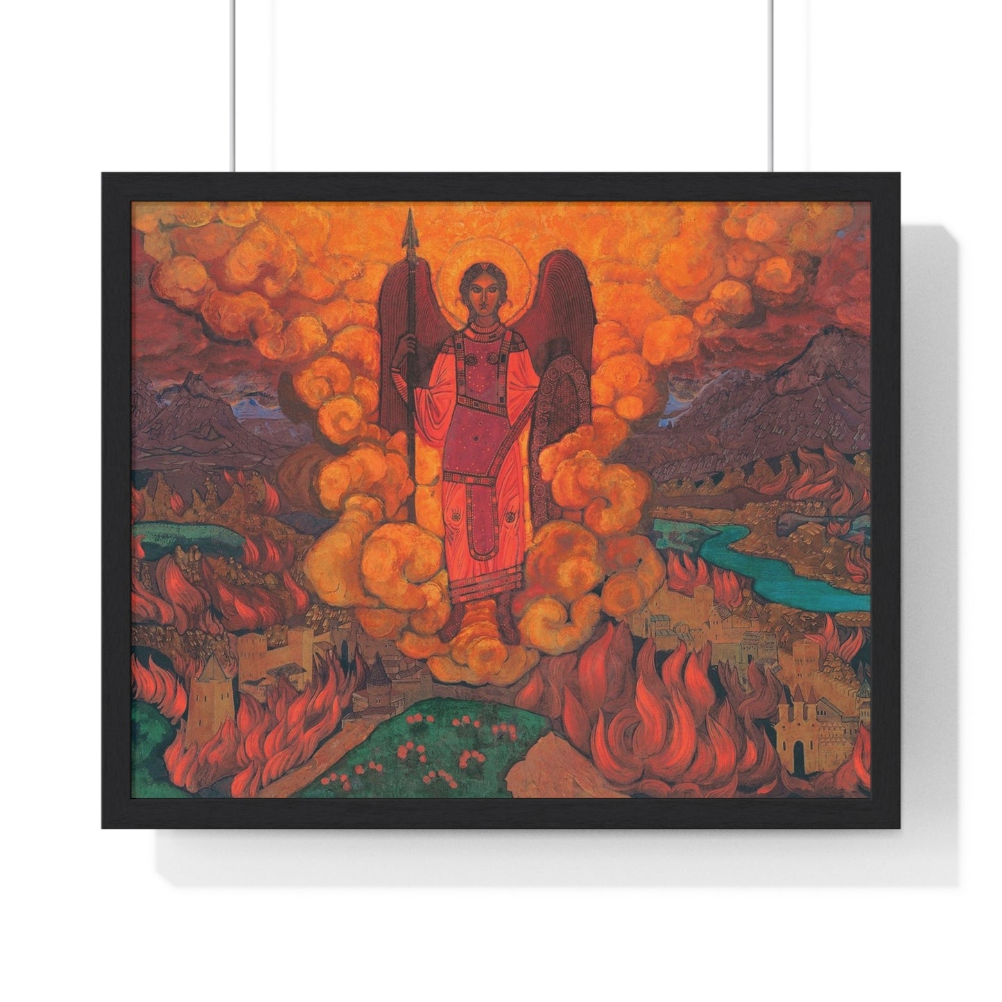 Last Angel (1912) Tempera on Cardboard by Nicholas Roerich from the Original, Framed Art Print