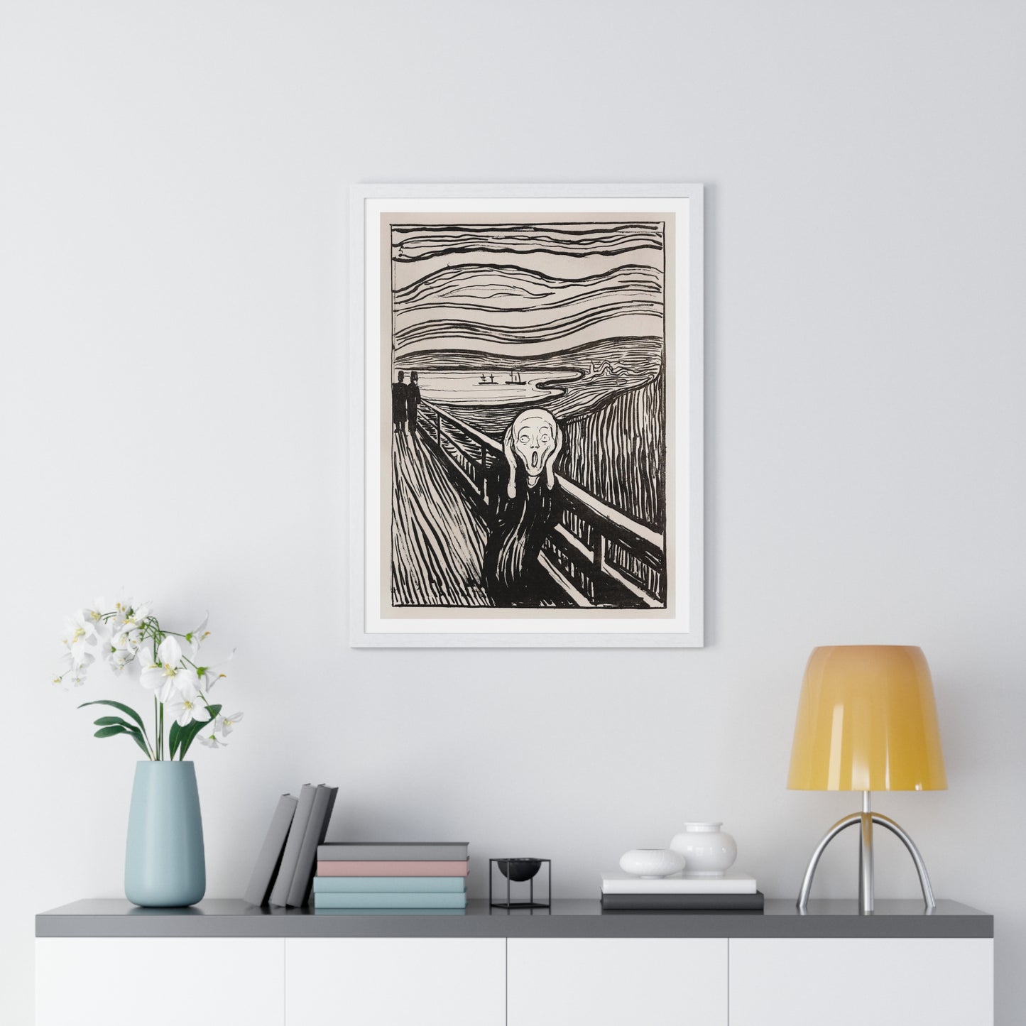 The Scream (1895) by Edvard Munch, from the Original, Framed Art Print