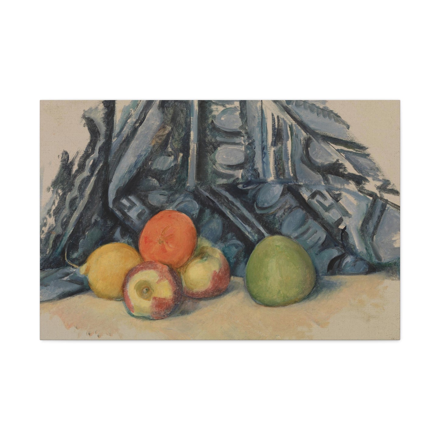 Apples and Cloth 'Pommes et Tapis' (1893–1894)  by Paul Cézanne, Canvas Print from the Original Oil on Canvas