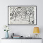 The Orchard (1922) Drawing by Paul Nash from the Original, Framed Art Print