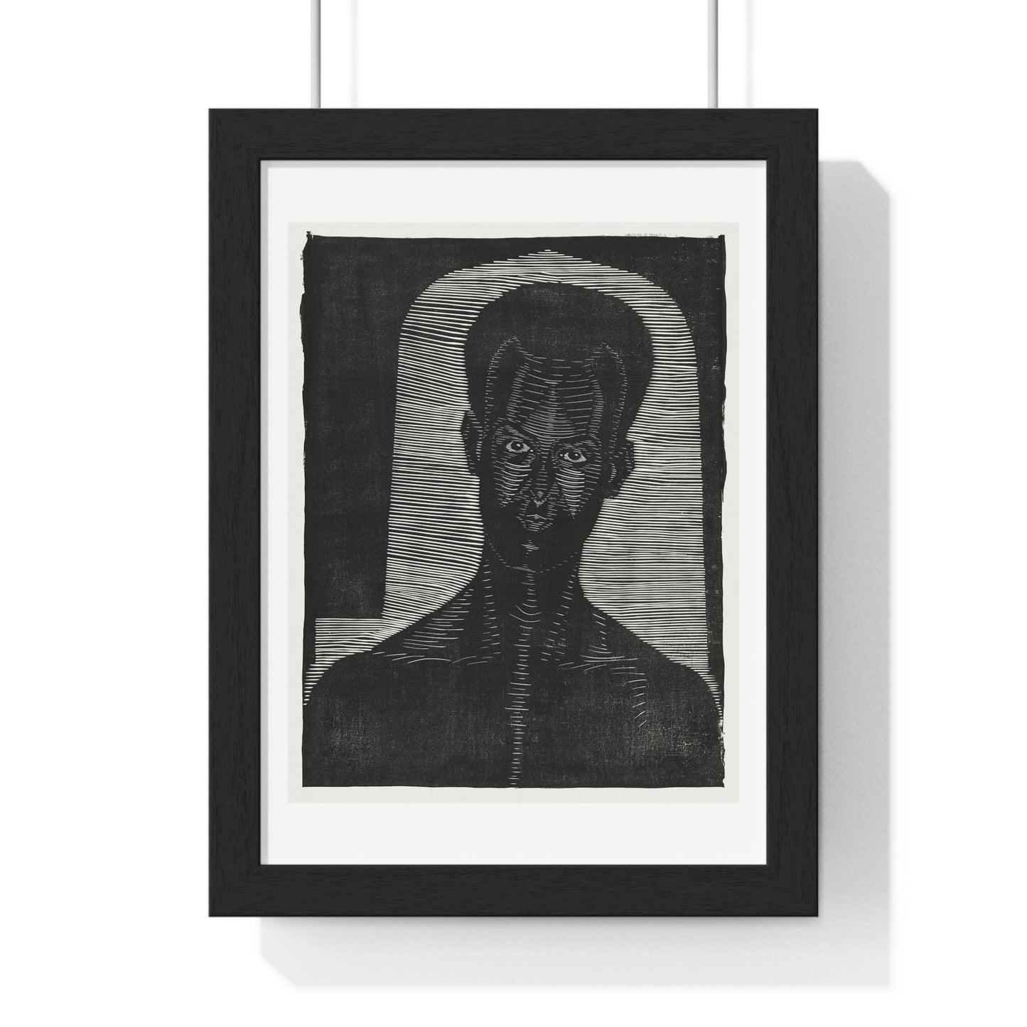 Portret van Een Onbekende Man (1927) by Samuel Jessurun de Mesquita, from the Original, Framed Art Print