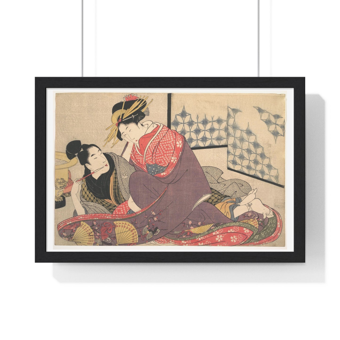 Erotic Print by Utamaro Kitagawa (1754–1806) from the Original, Framed Art Print