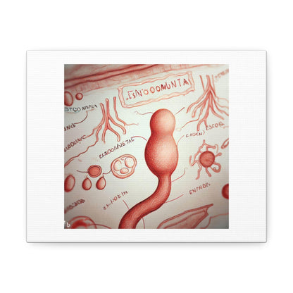 Medical Drawing of Endosomatophilia 'Designed by AI' Art Print on Canvas