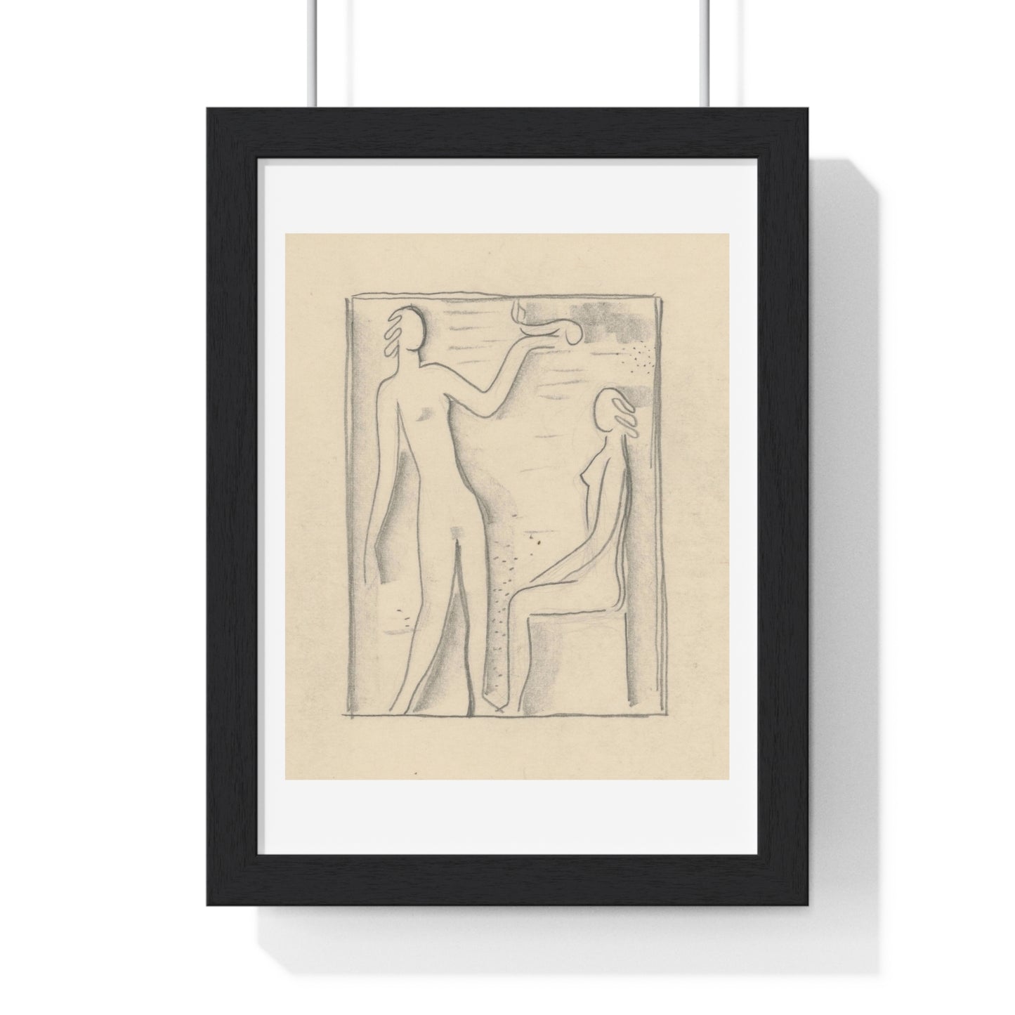 Study for the Painting with Prometheus (1930) by Mikuláš Galanda, from the Original, Framed Art Print