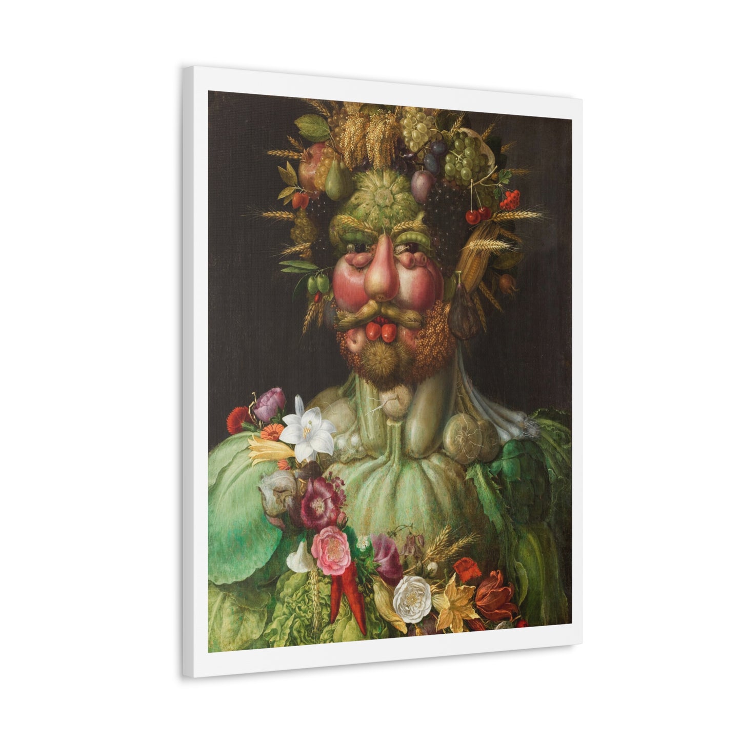 Emperor Rudolf II as Vertumnus (1590) by Giuseppe Arcimboldo, Art Print from the Original on Canvas